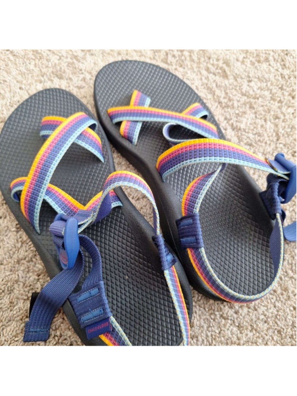 Chaco Sandals Womens 10W Tetra Sunset Wide Width Hiking Outdoors Chacos Cloud - Picture 10 of 10